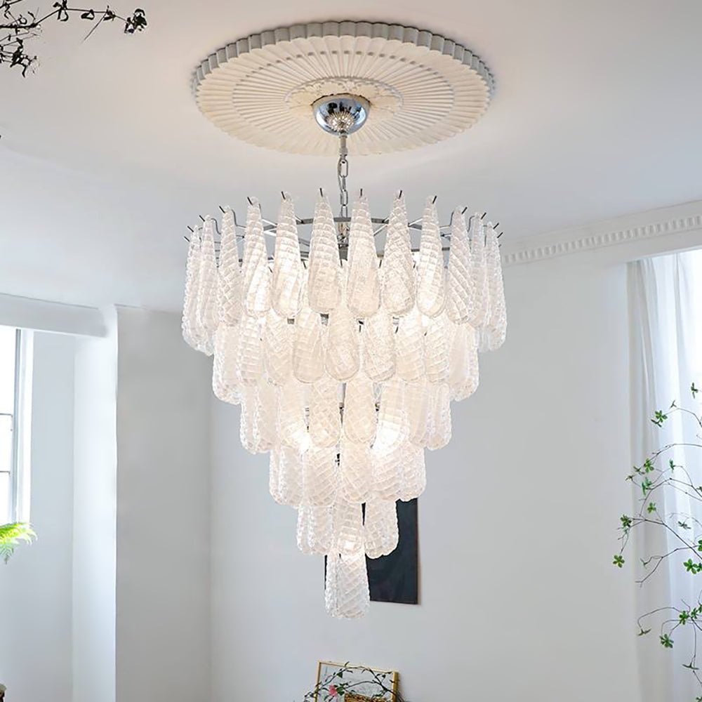 Velerian lysekrone kogler Murano-glas tekstureret luksus
