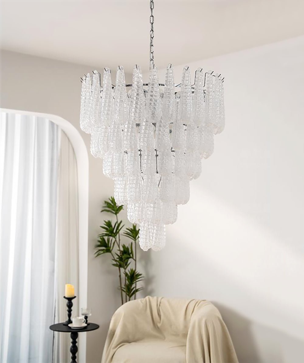 Velerian lysekrone kogler Murano-glas tekstureret luksus