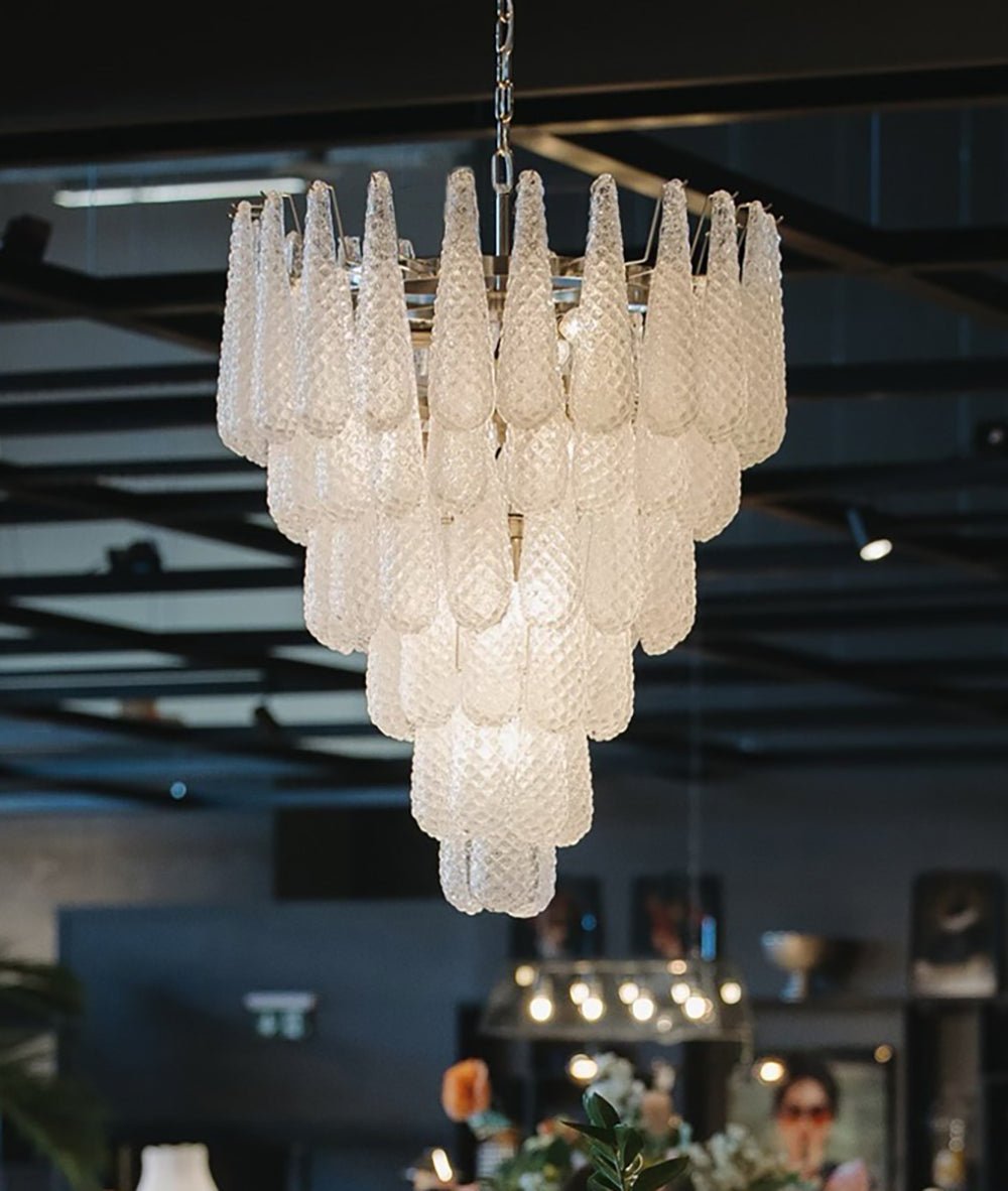 Velerian lysekrone kogler Murano-glas tekstureret luksus