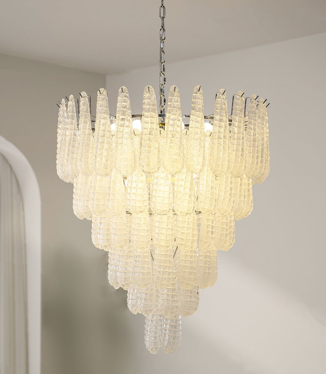 Velerian lysekrone kogler Murano-glas tekstureret luksus