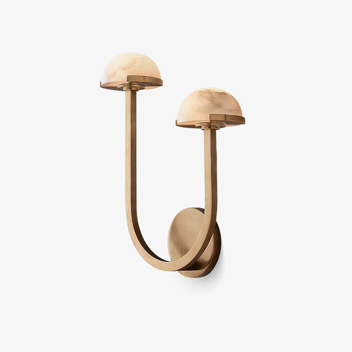 Vitalira dubbel vägglampa i alabaster