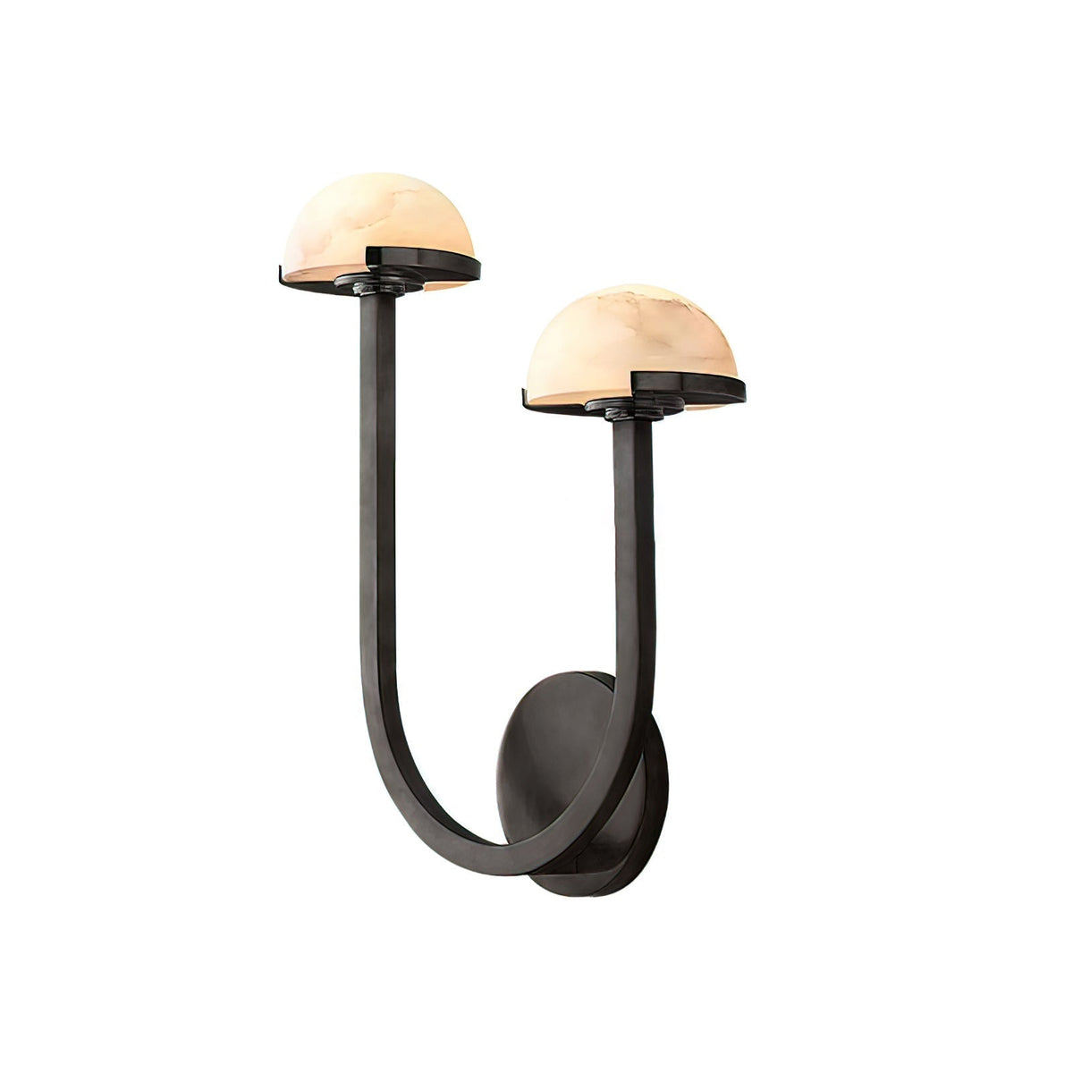 Vitalira dubbel vägglampa i alabaster