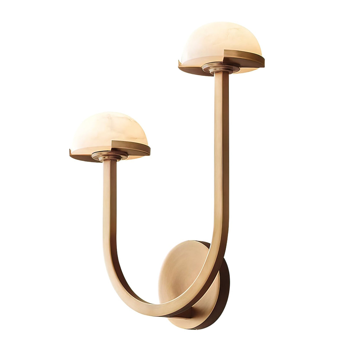 Vitalira dubbel vägglampa i alabaster