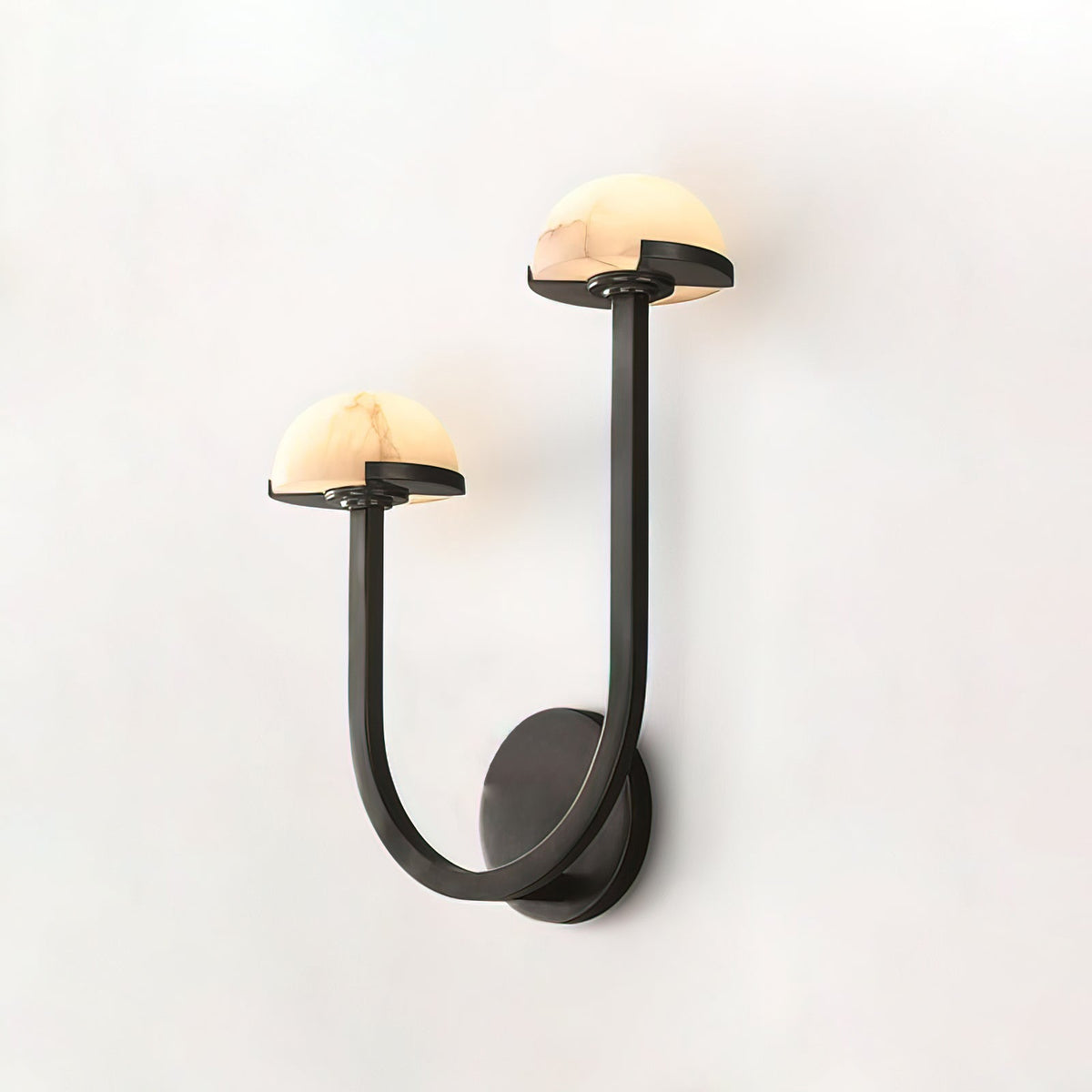 Vitalira dubbel vägglampa i alabaster