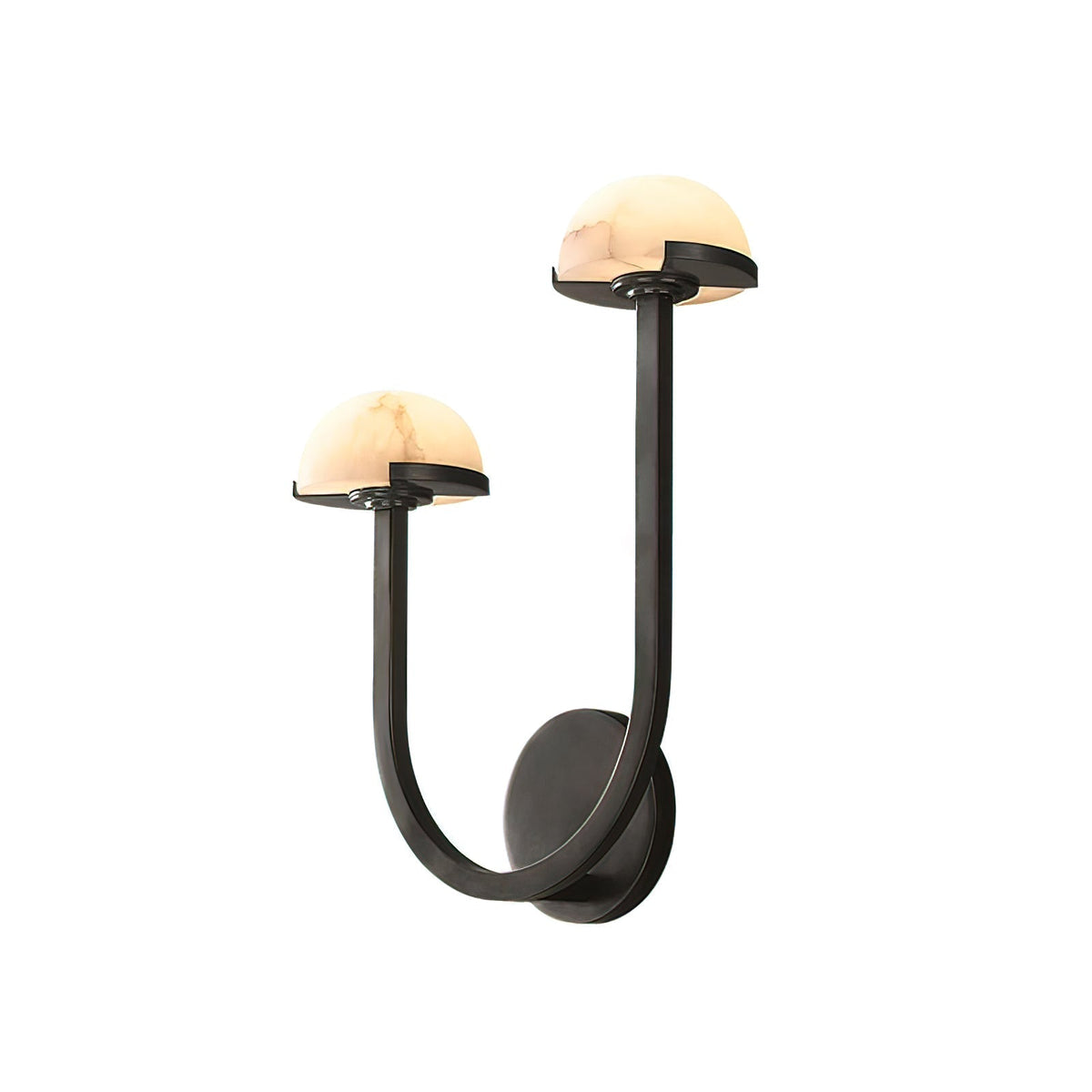 Vitalira dubbel vägglampa i alabaster