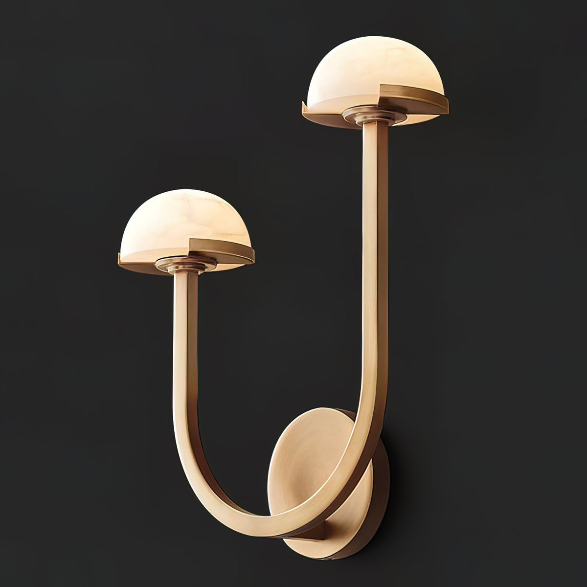 Vitalira dubbel vägglampa i alabaster