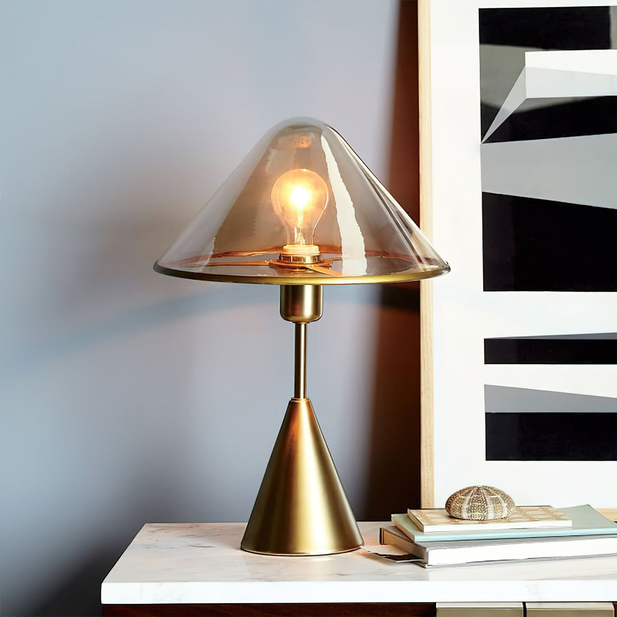 Samtida bordslampa Mushroom