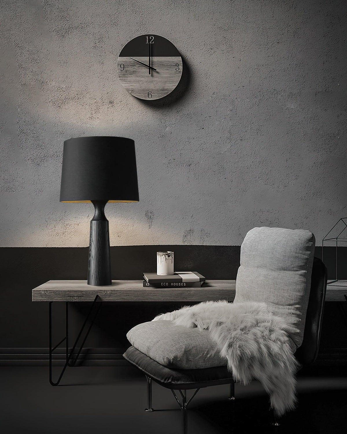 Harry modern bordslampa i trä