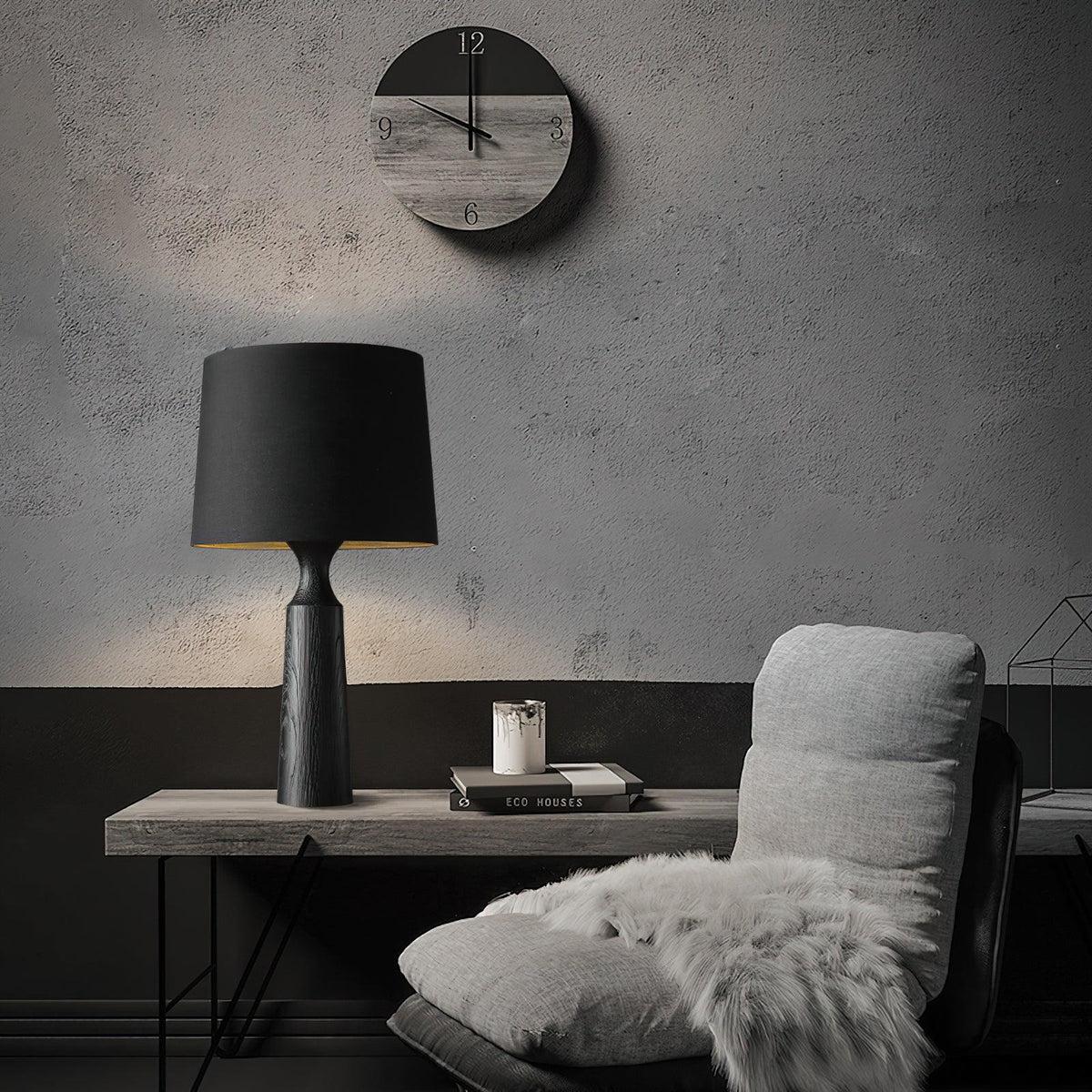 Harry modern bordslampa i trä