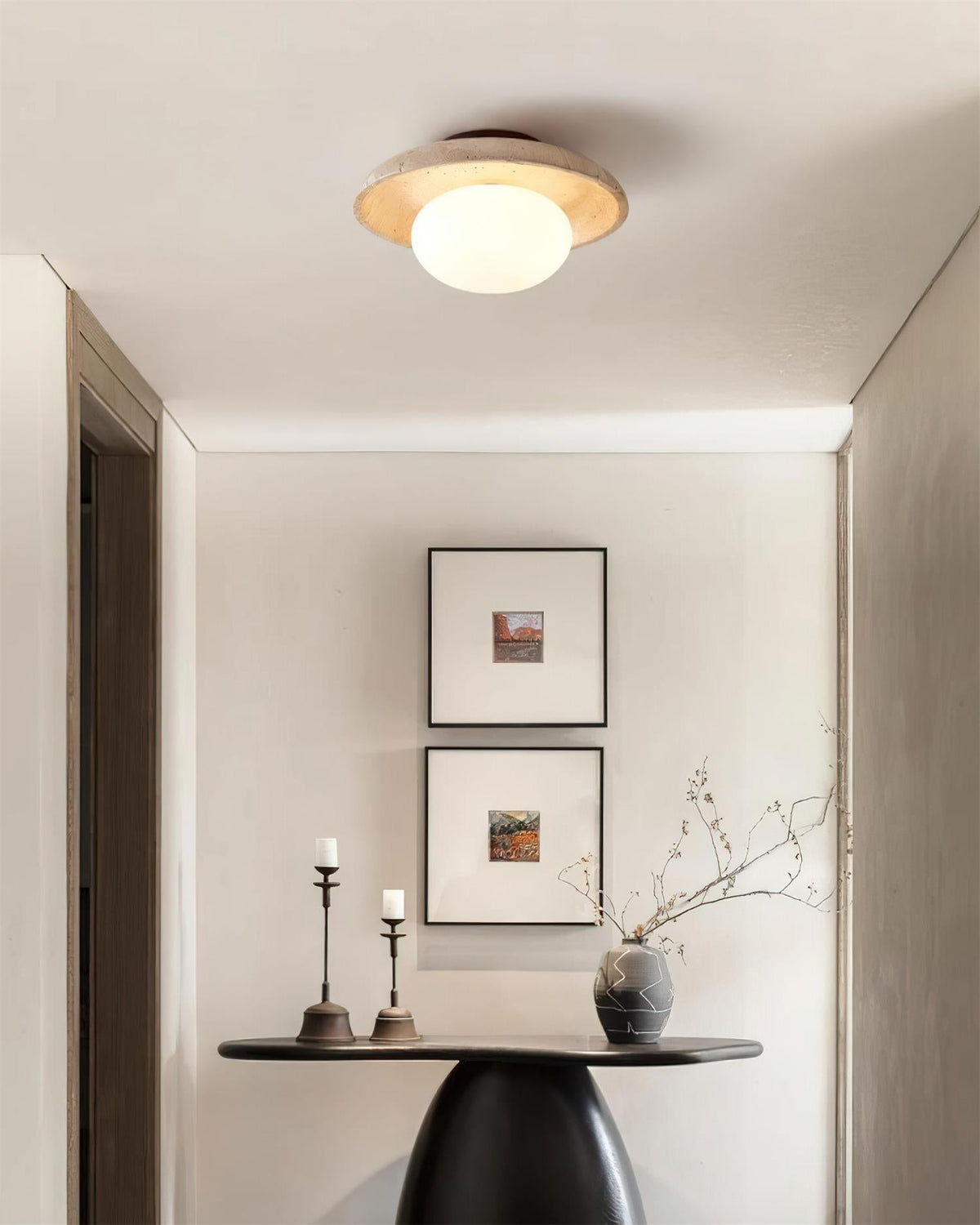 Mexo loftslampe i travertin