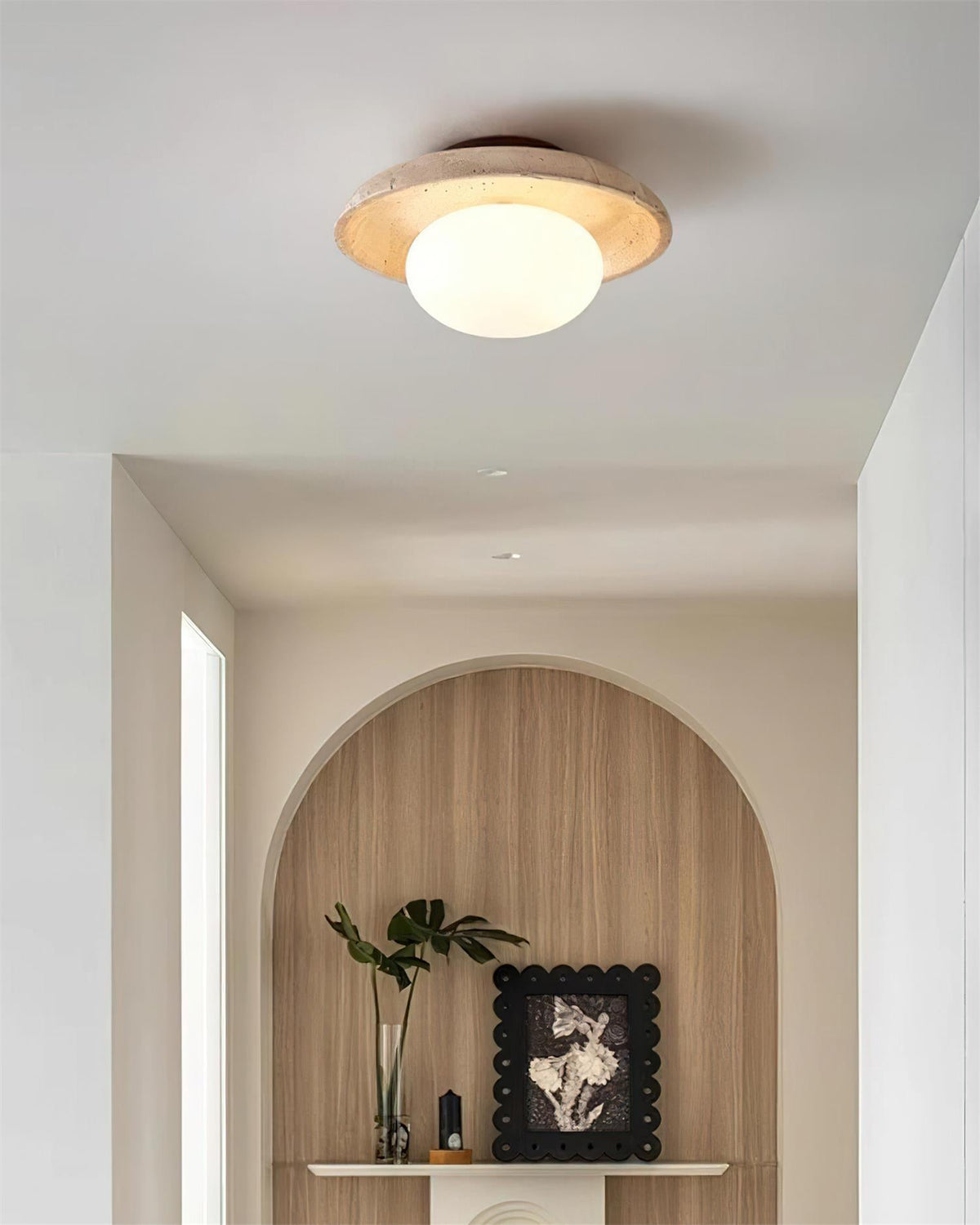 Mexo loftslampe i travertin