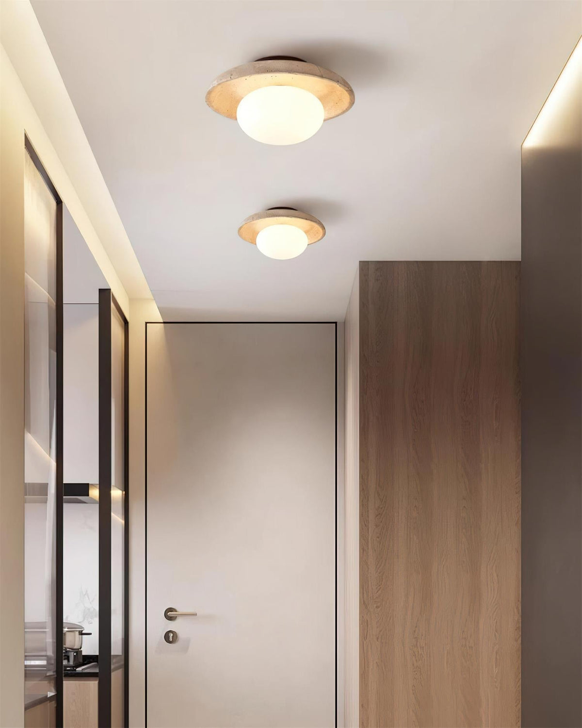 Mexo loftslampe i travertin