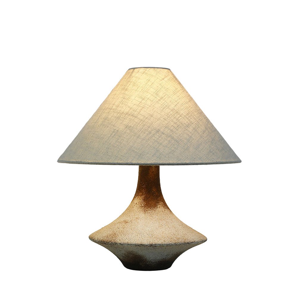 Navoer kunstnerisk bordlampe i stof