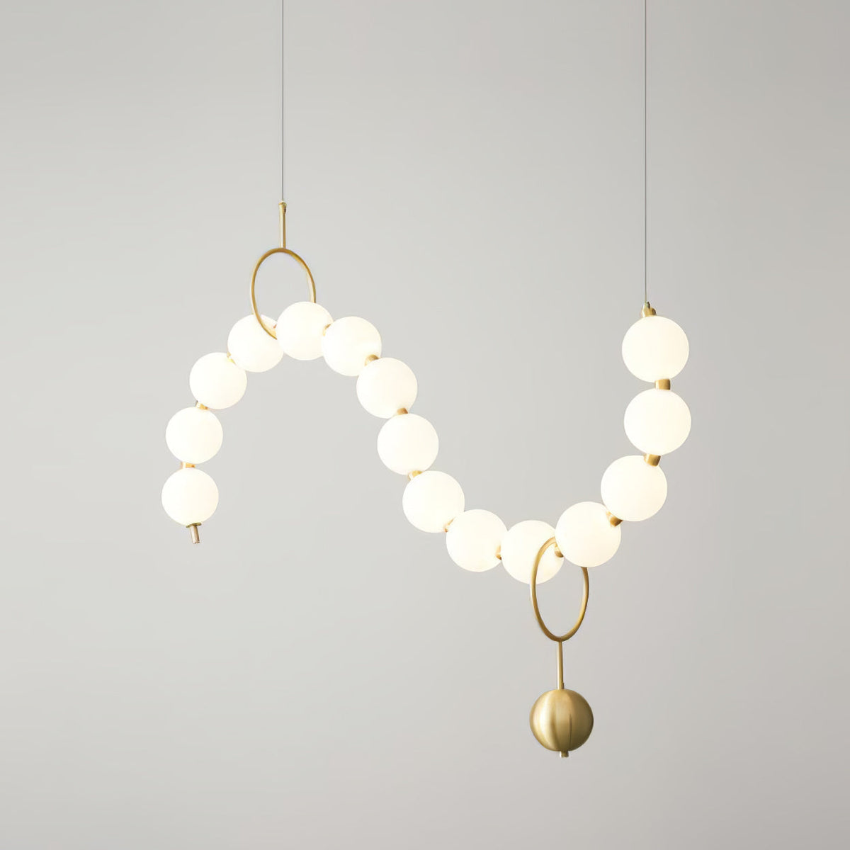 Eirinielle pendel med halskæde-design i glas