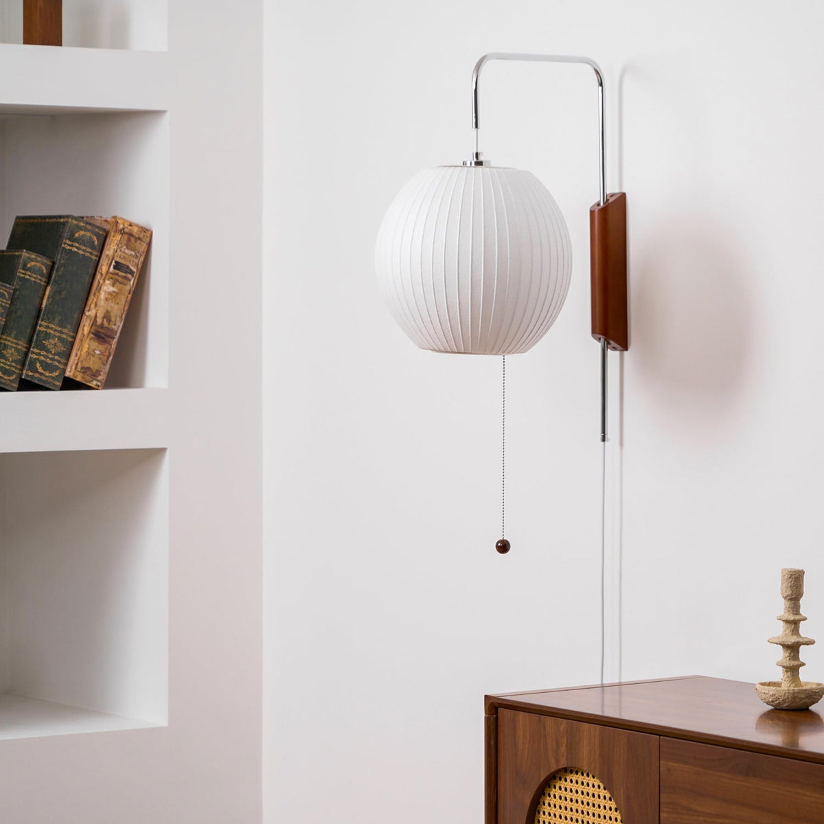Aldinira Wall Sconce Walnut Ball
