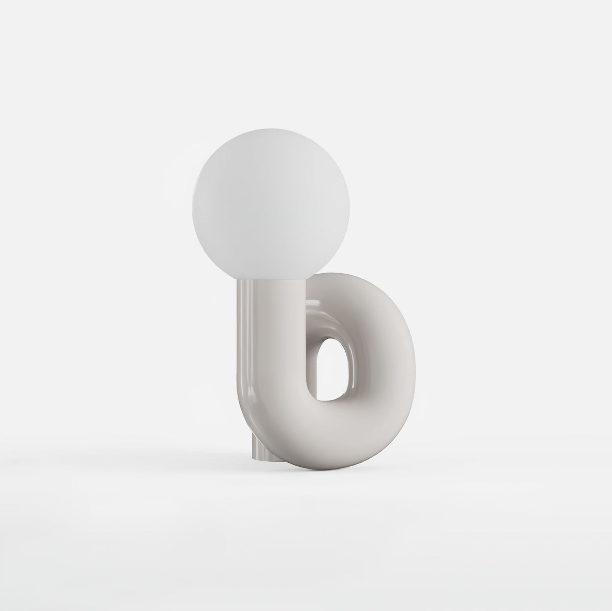 Soreeon lampa lekfull N-form helt vit