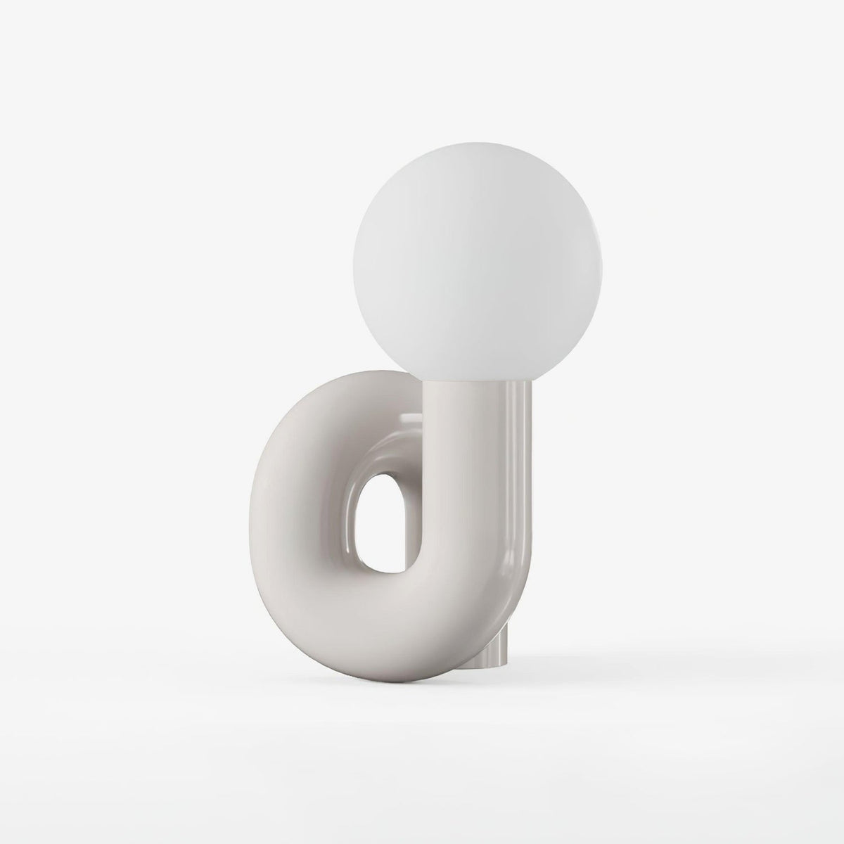 Soreeon lampa lekfull N-form helt vit