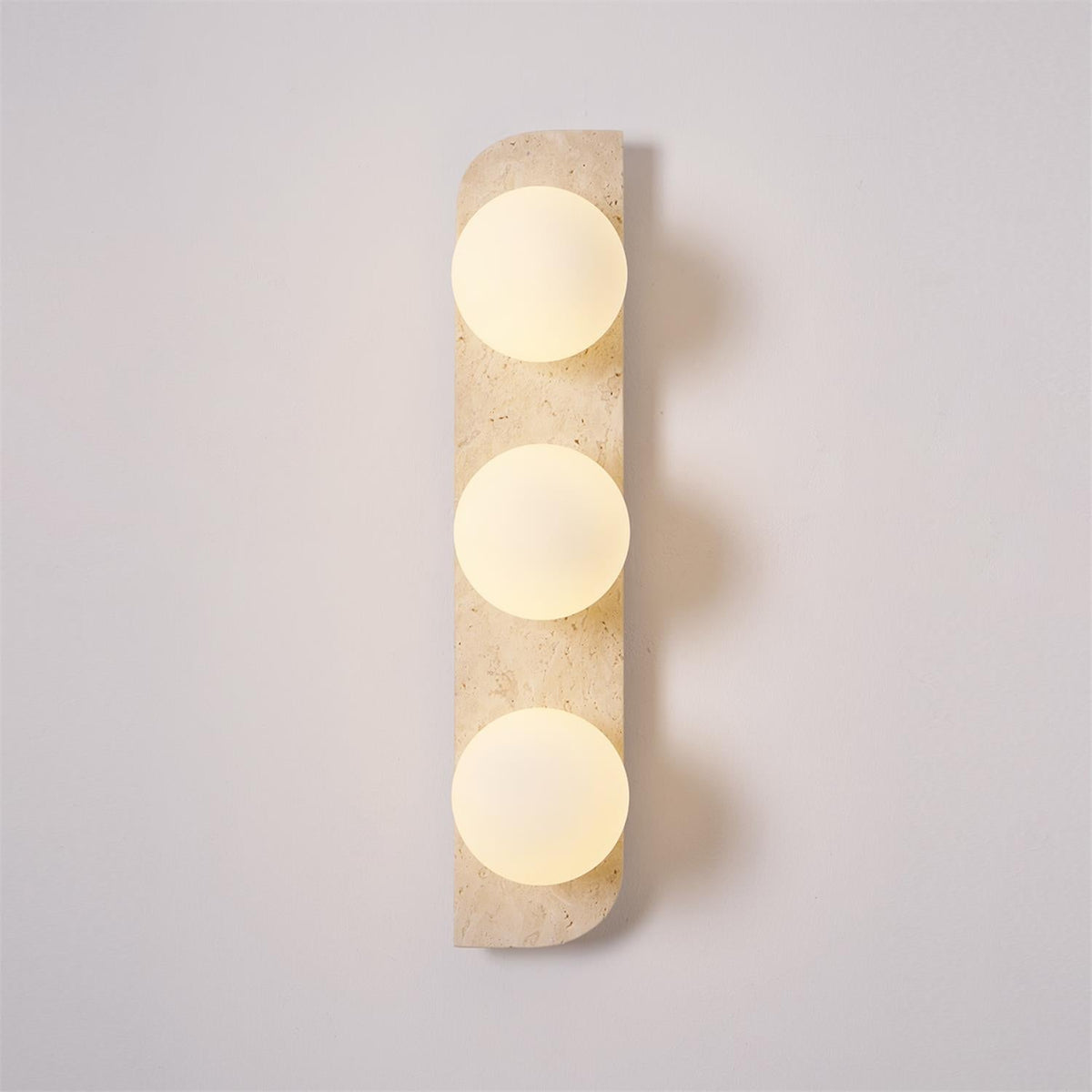 Taviniella minimalistisk vägglampa i travertin