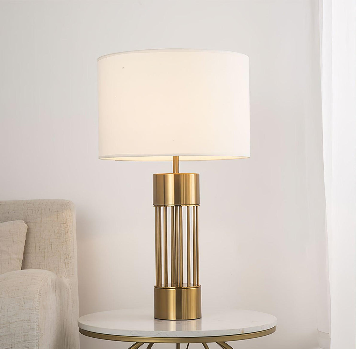 Mireira moderne bordlampe i stof