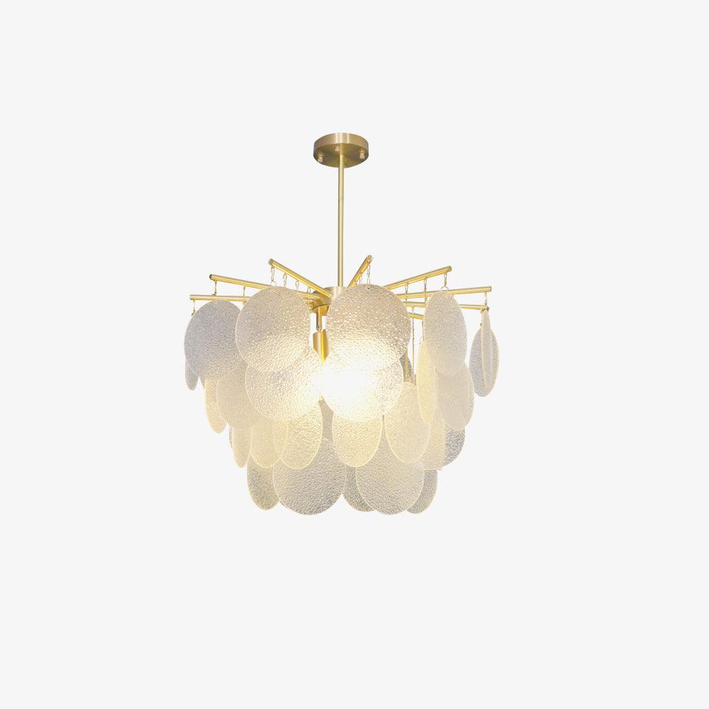Zorven taklampa med nimbusformade glasdroppar