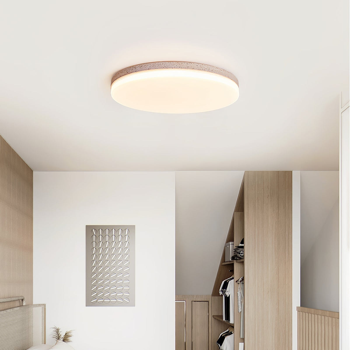 Valiviella-loftlampe i travertin