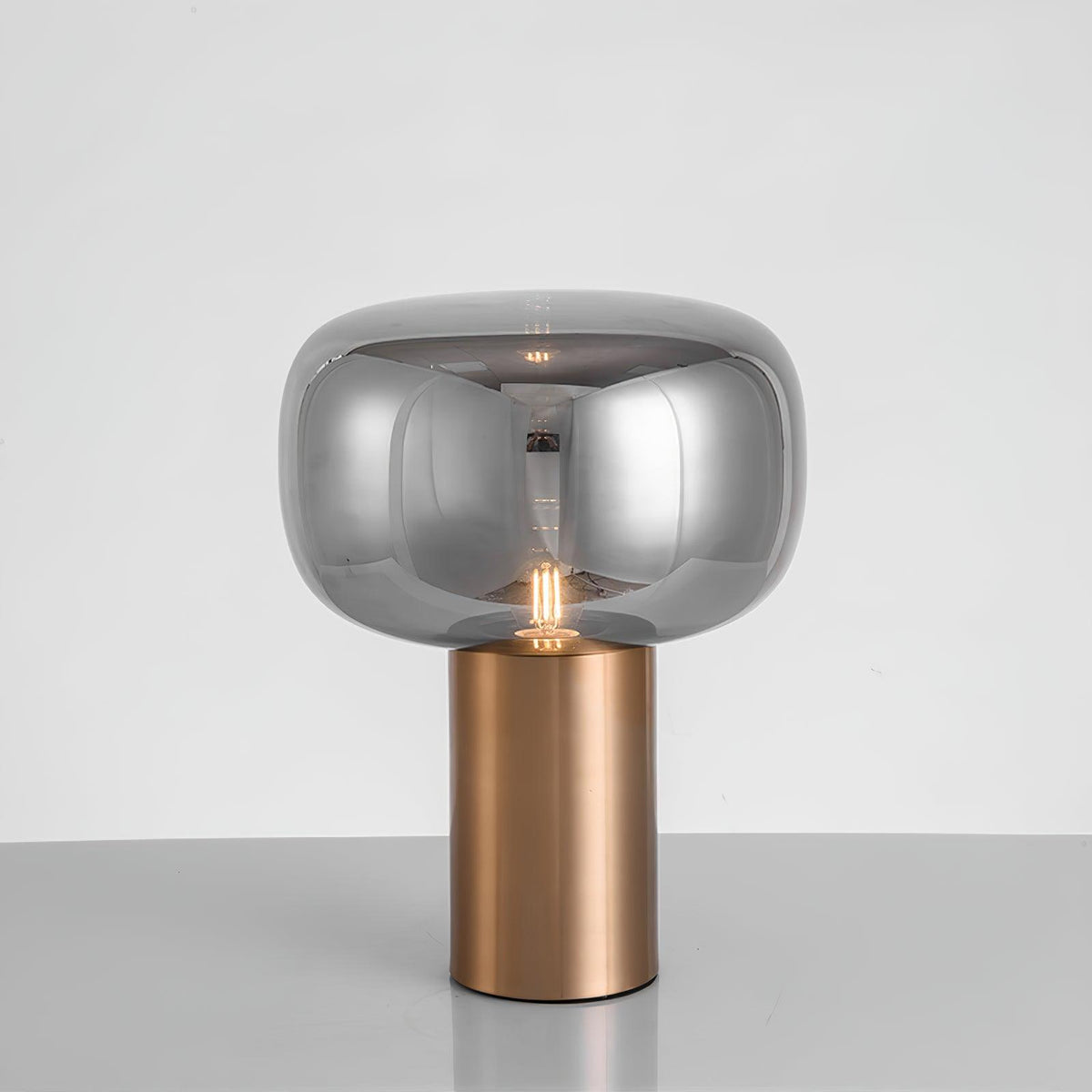 Teloz industriel bordlampe i glas