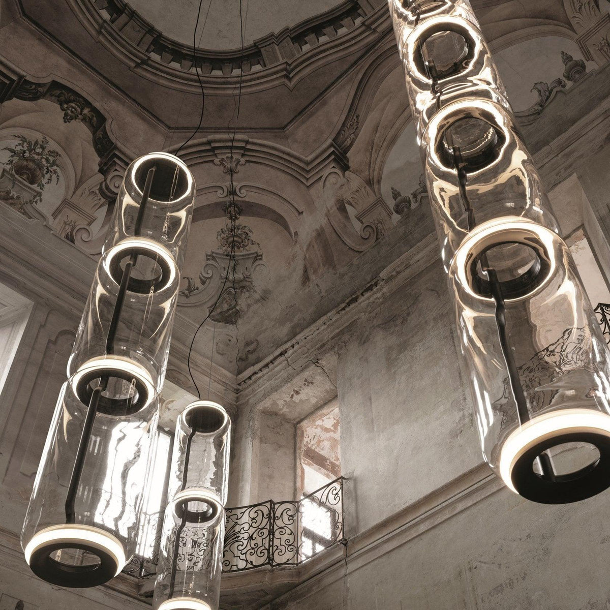 Luminária suspensa artística industrial Vayden