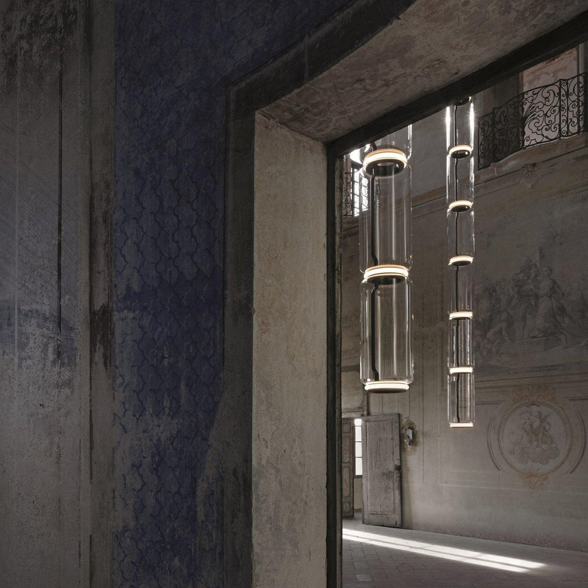 Luminária suspensa artística industrial Vayden