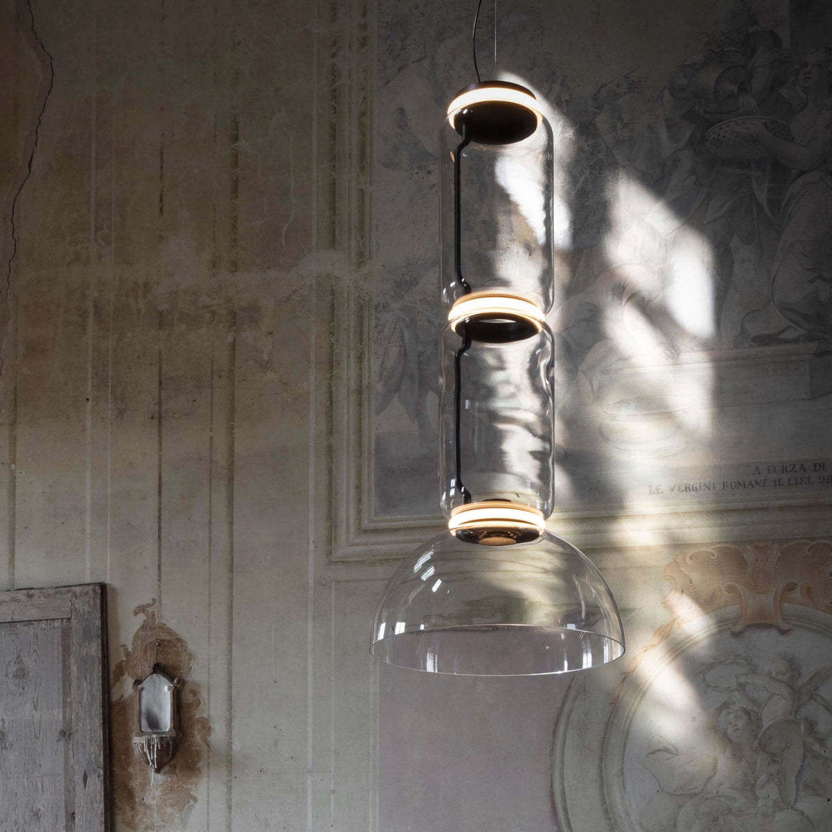 Luminária suspensa artística industrial Vayden