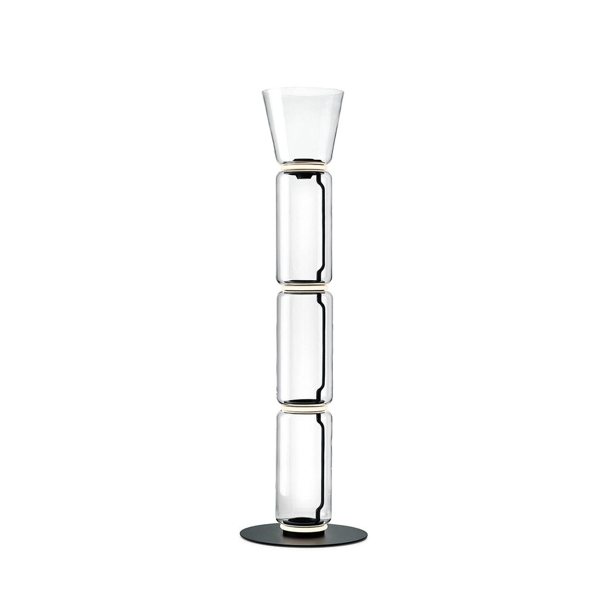 Cyrilys golvlampa i bambu och glas