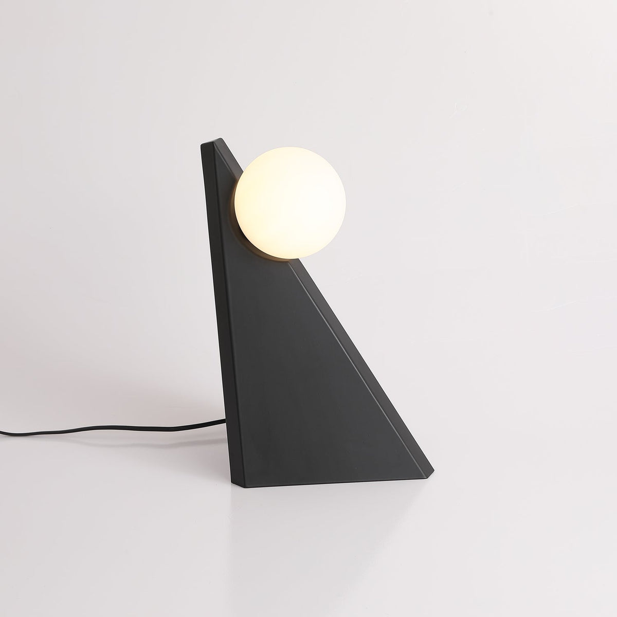 Nixie geometrisk bordlampe i glas