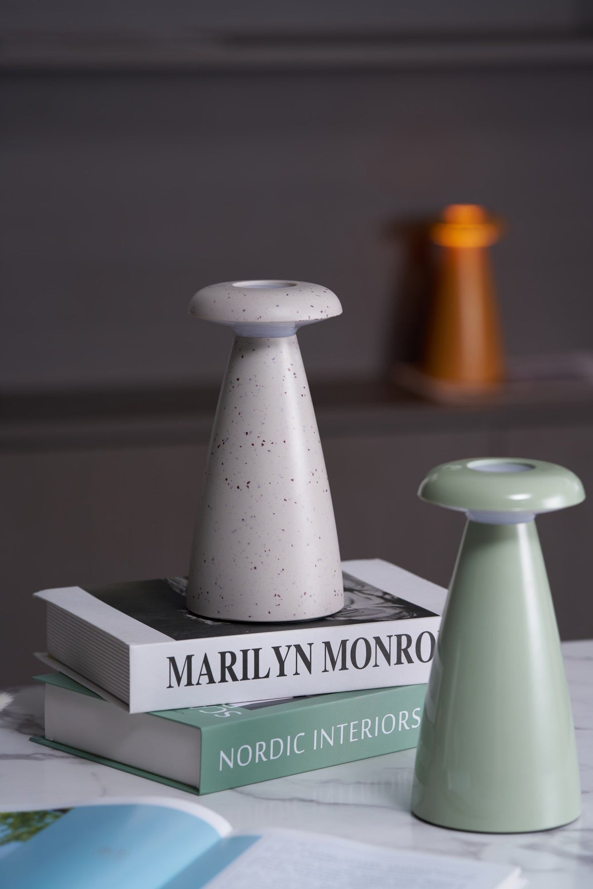 Mushroove minimalistisk keramisk bordslampa