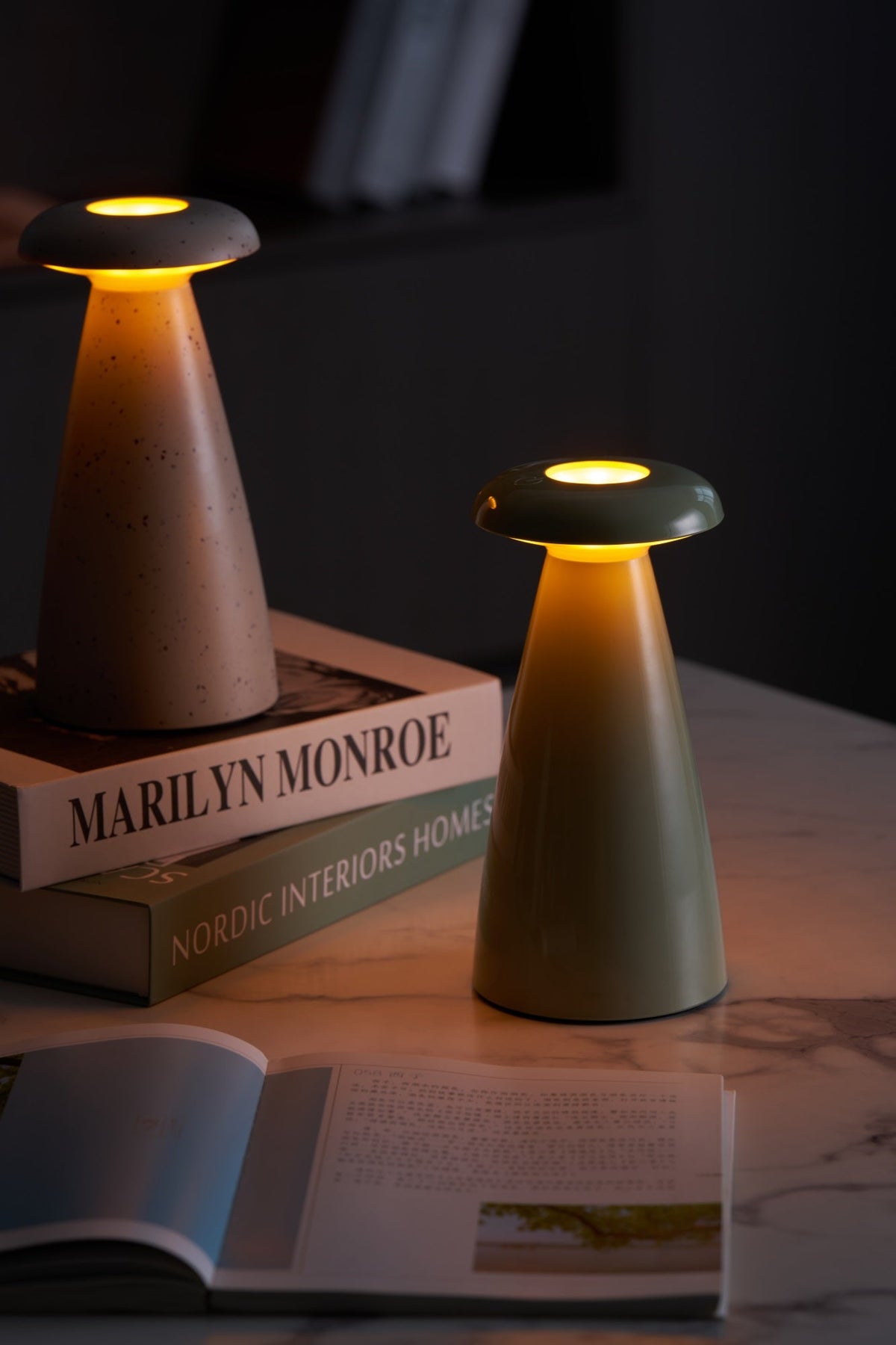 Mushroove minimalistisk keramisk bordslampa