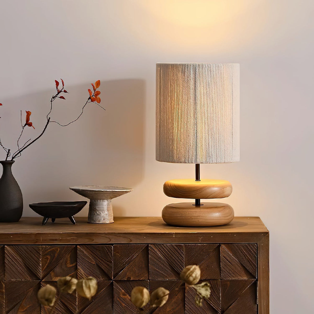 Morgan minimalistisk bordlampe i træ
