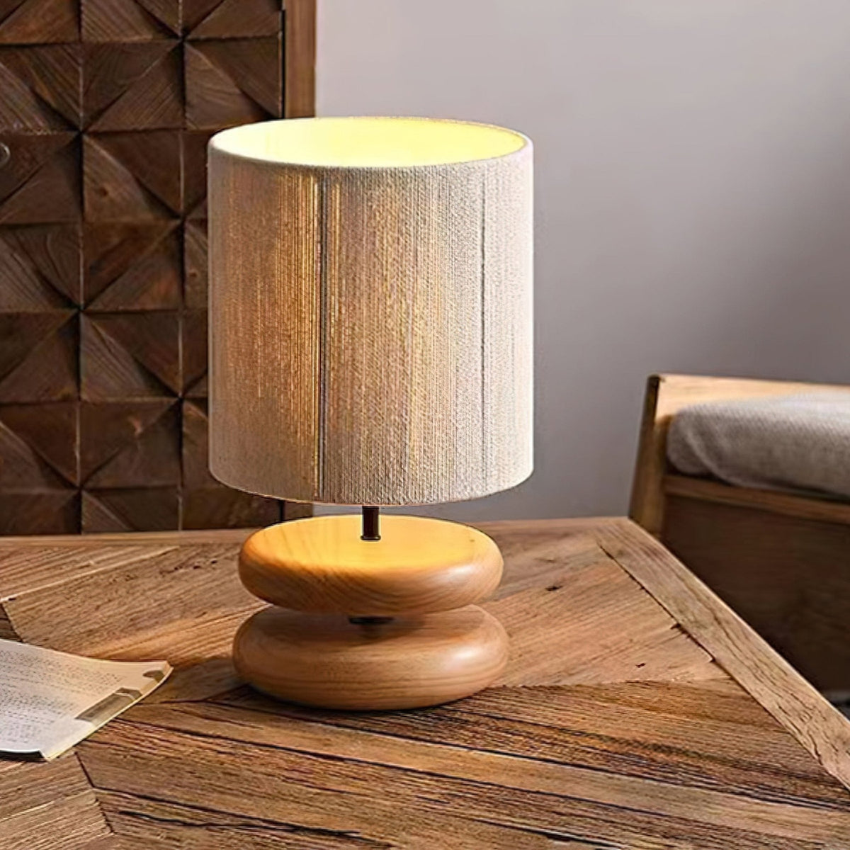 Morgan minimalistisk bordlampe i træ