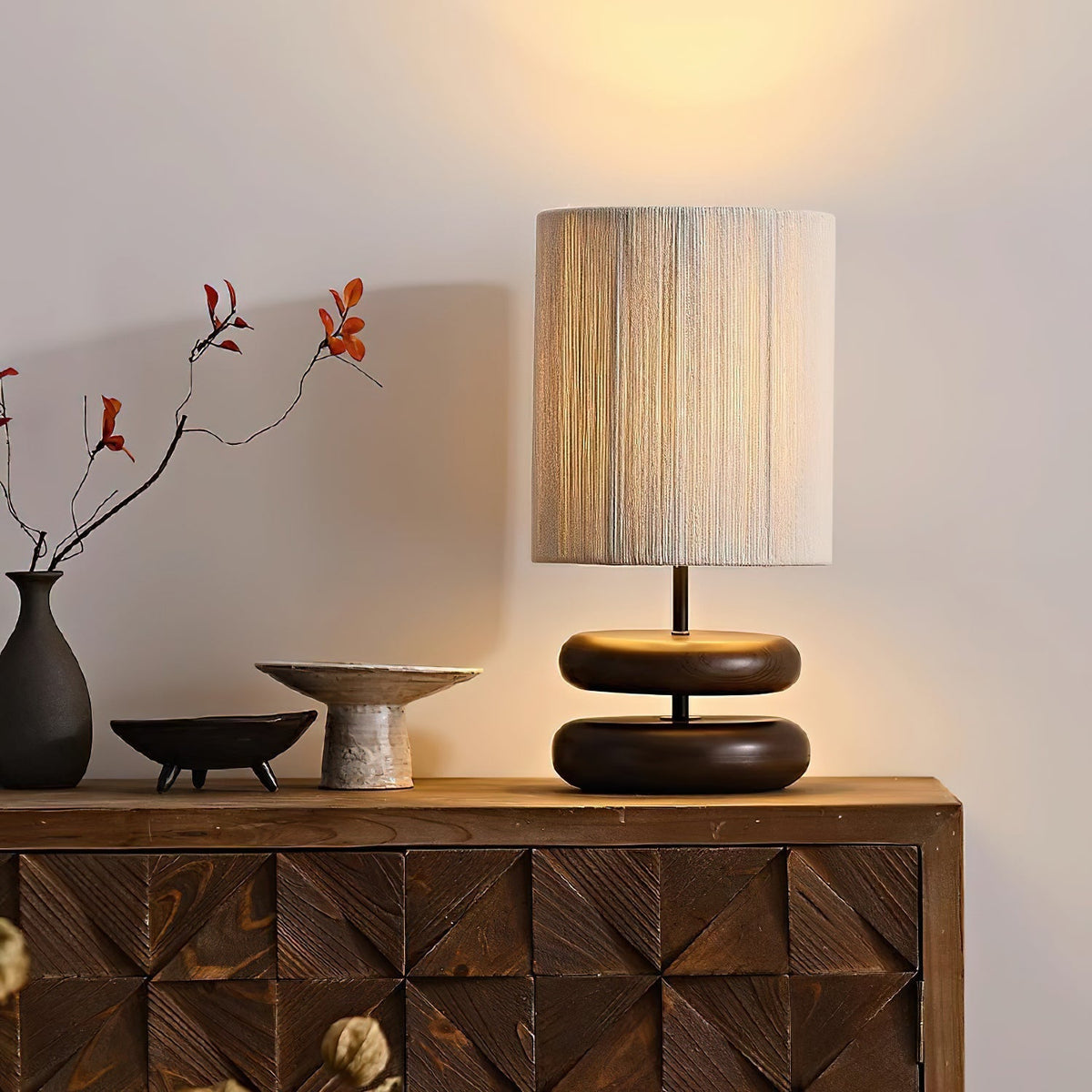 Morgan minimalistisk bordlampe i træ