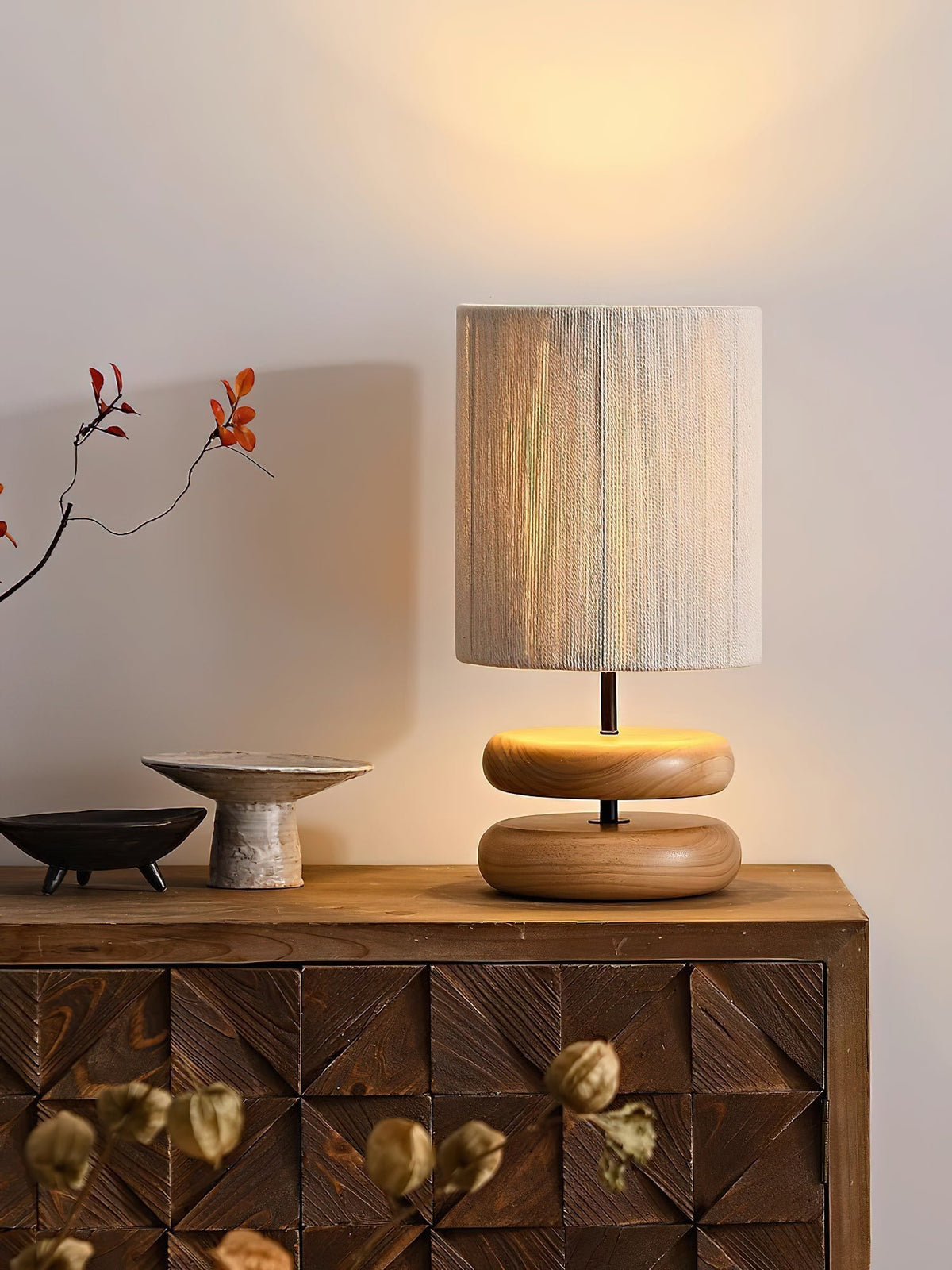 Morgan minimalistisk bordlampe i træ