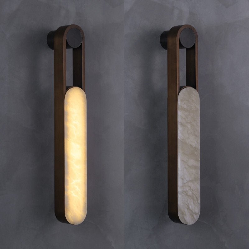 Albelira vägglampa med alabasterram