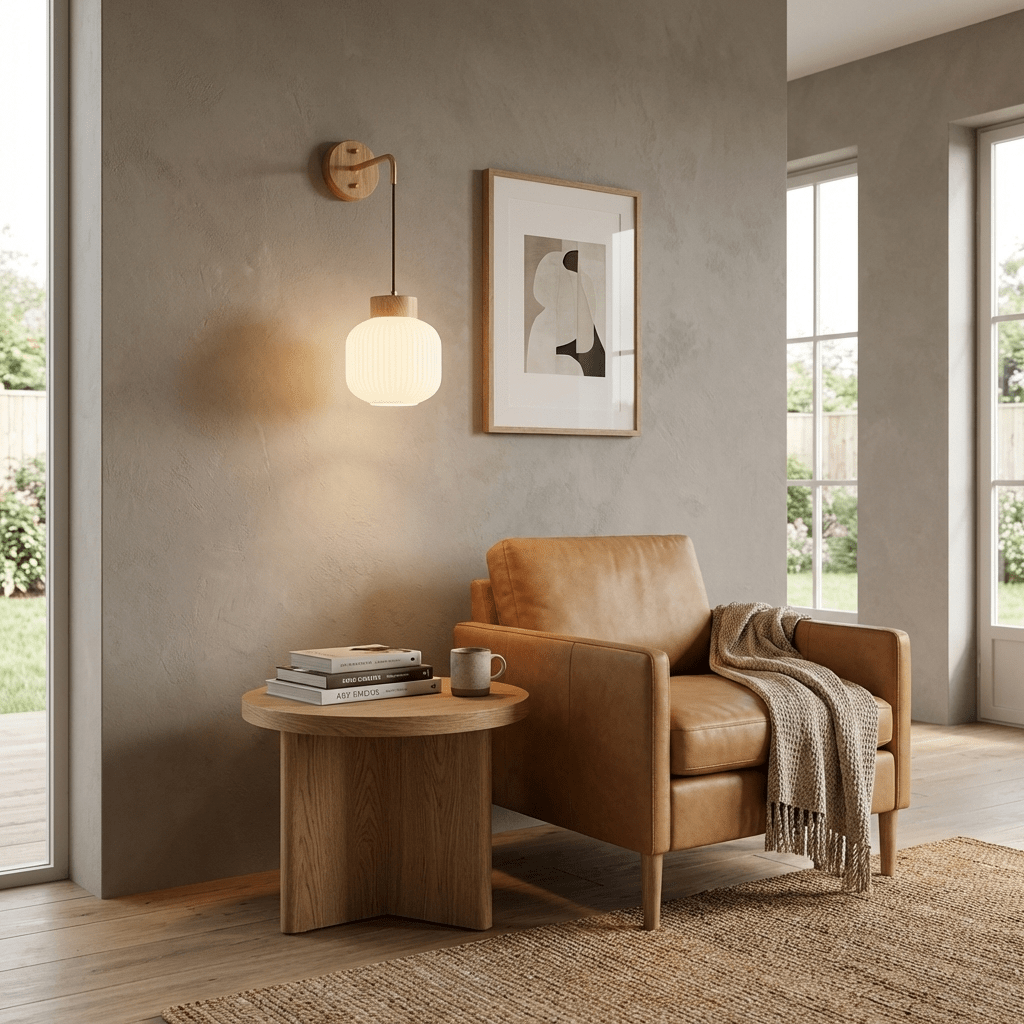 Elverelle Wood Drop Wall Lamp