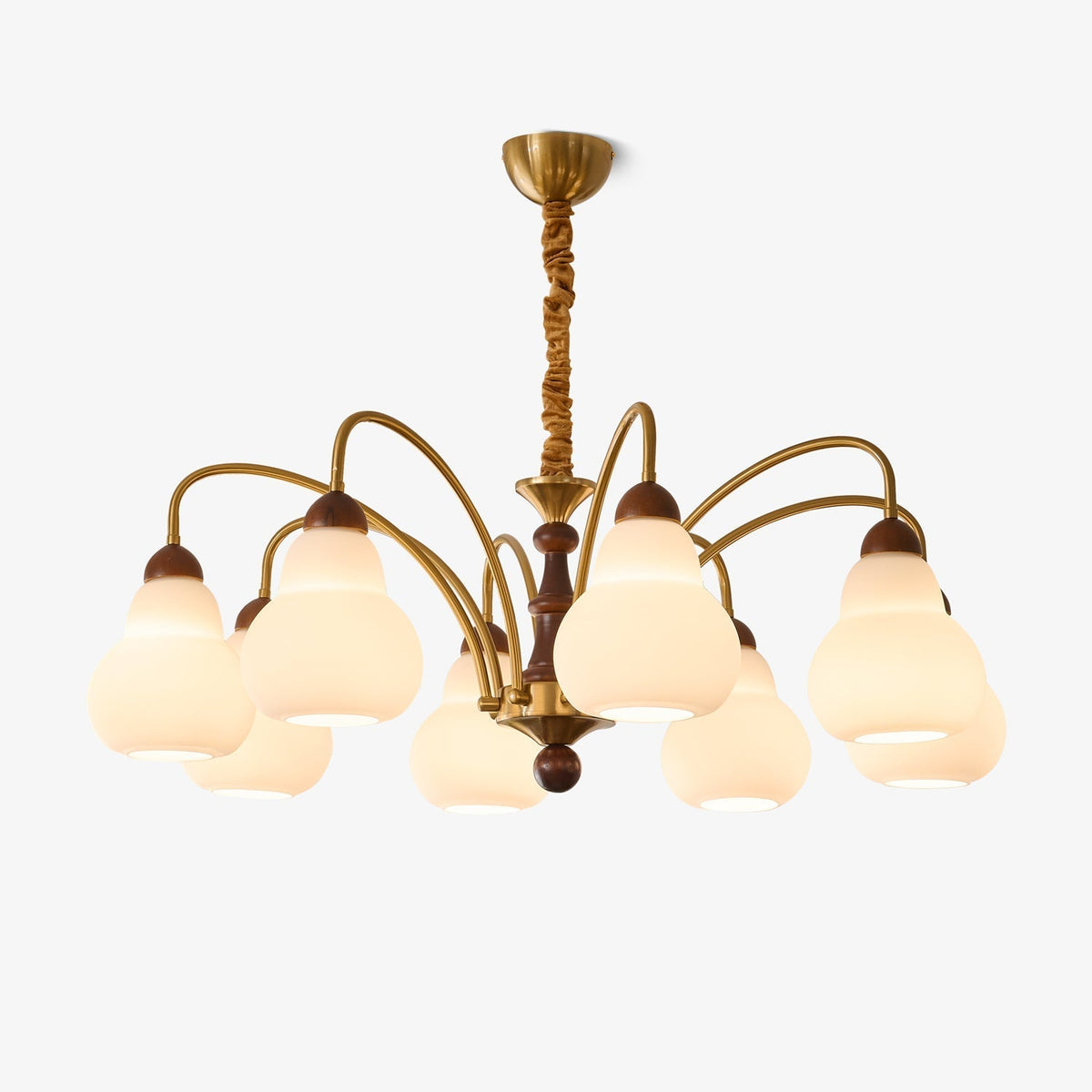 Novelle traditionel elegant vintagekrystallsekrone i træ