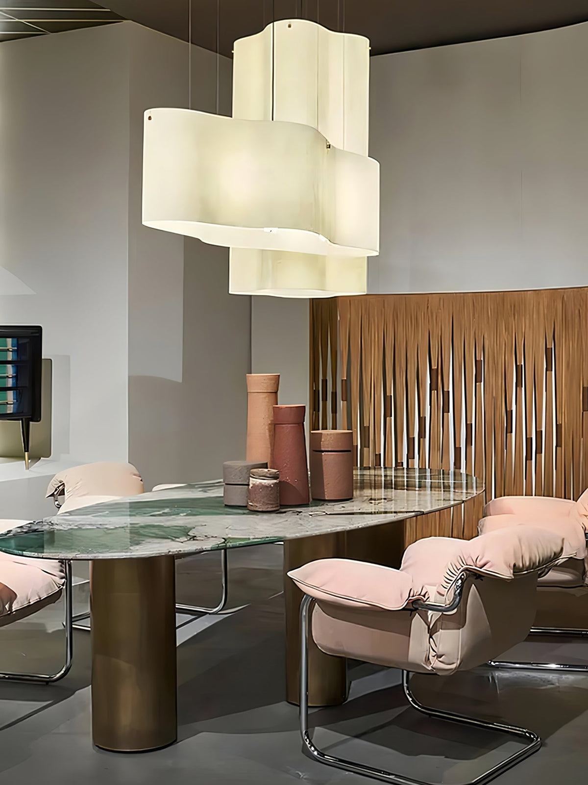 Candeeiro suspenso artístico Evelan moderno em forma de nuvem