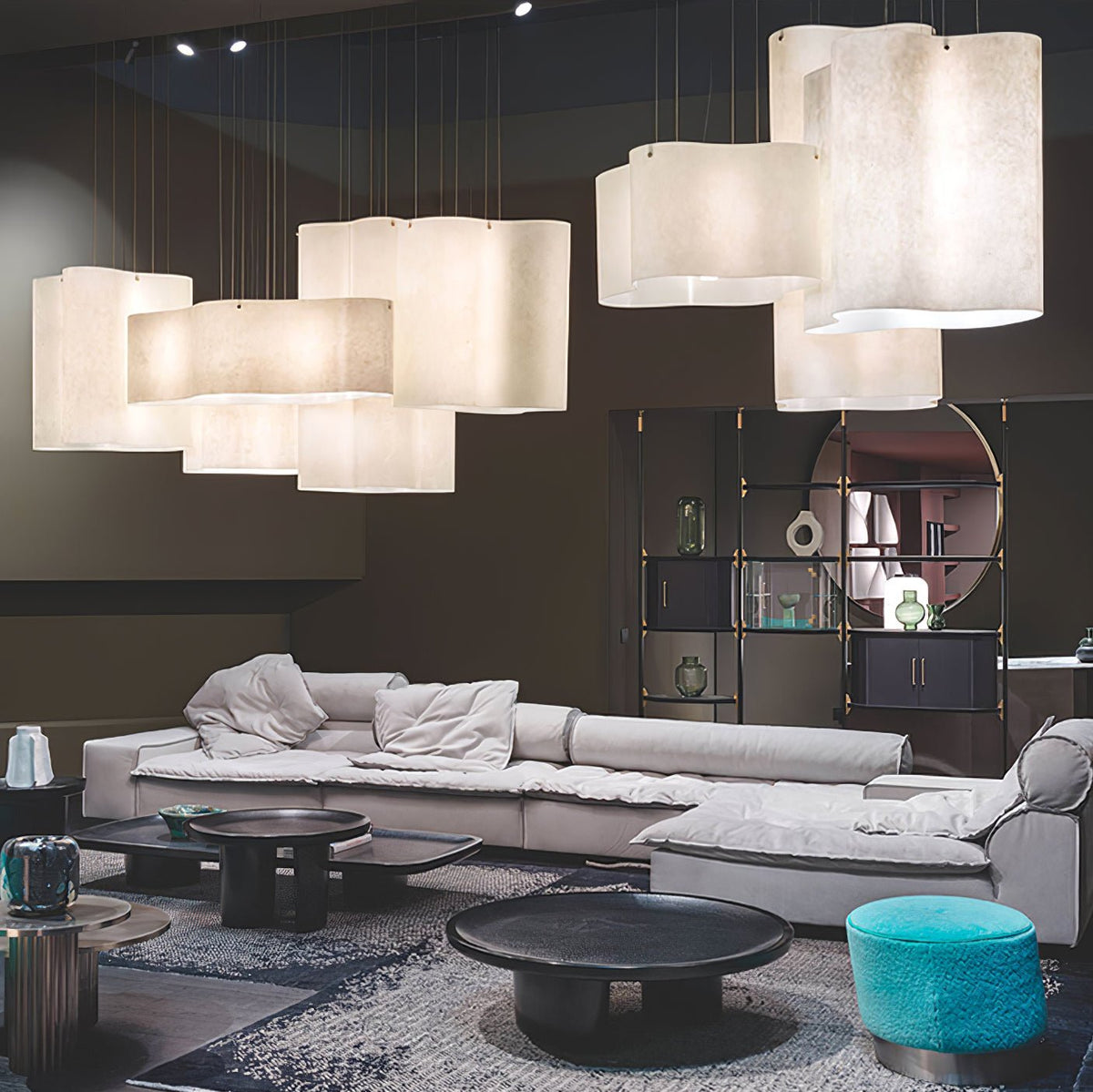 Evelan moderne kunstnerisk pendel med skyform