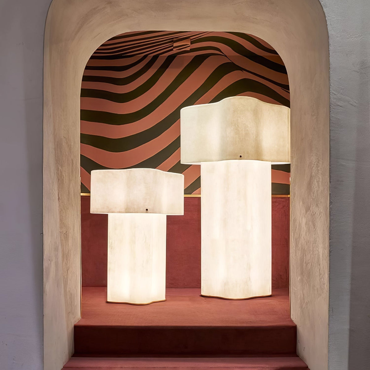 Loneo minimalistisk gulvlampe i FRP