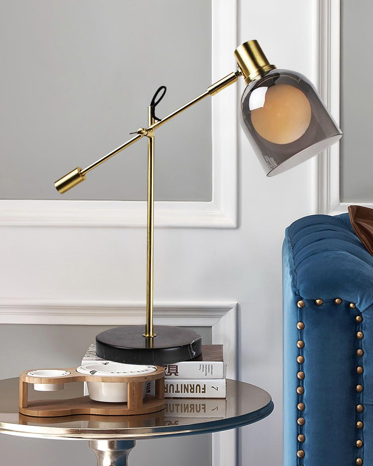 Locor industriel marmorbordlampe