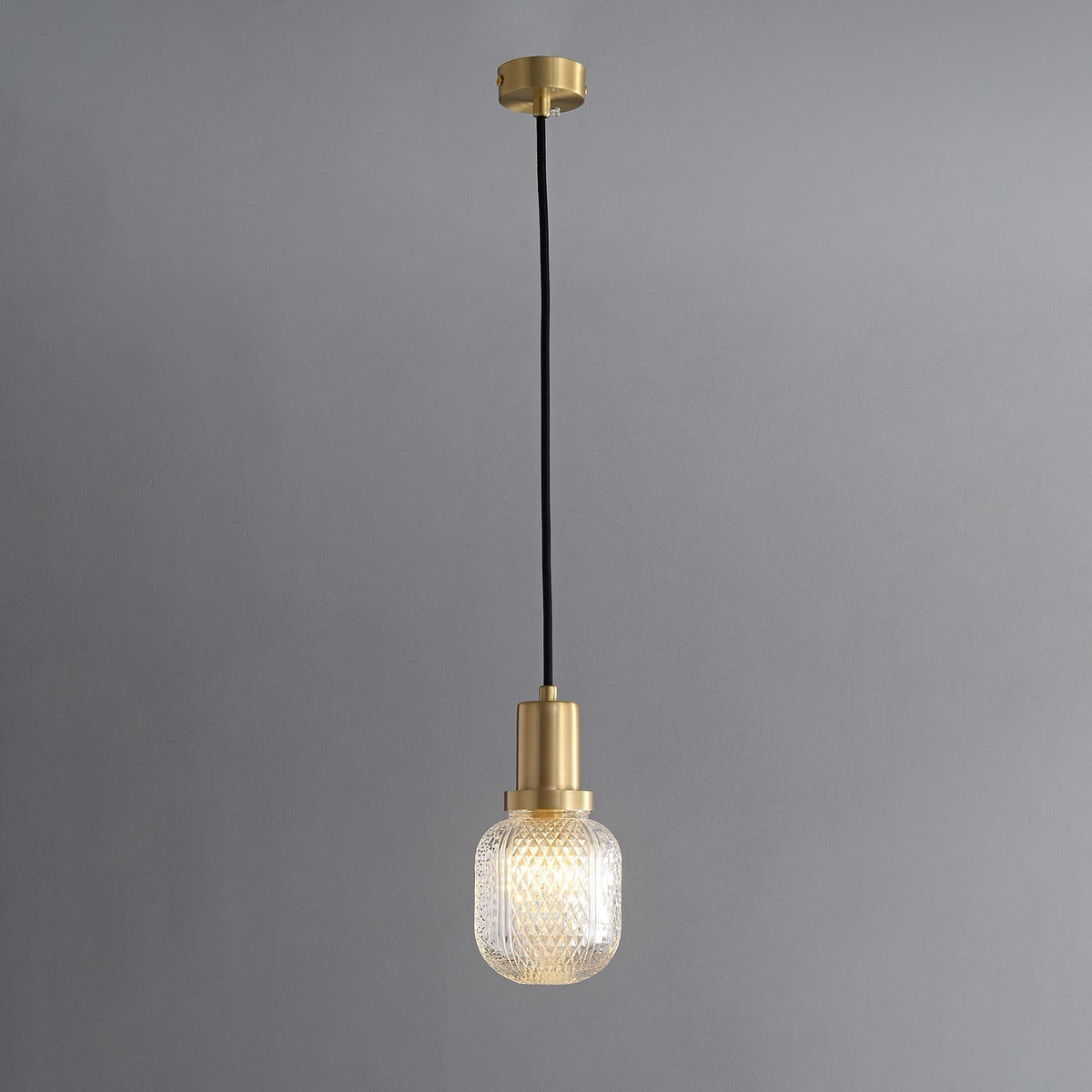 Cacarir Premium nordisk kunst-pendellampe i messing og glas