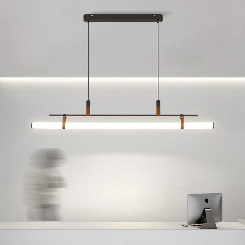 Voren Modern Linear Pendant Light,Black/Gold