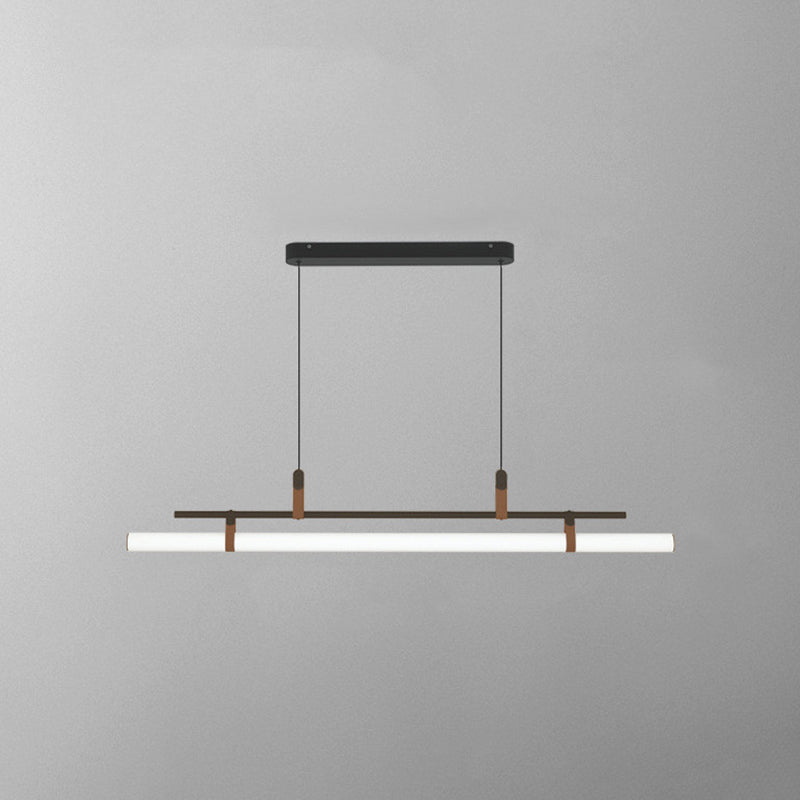 Voren Modern Linear Pendant Light,Black/Gold