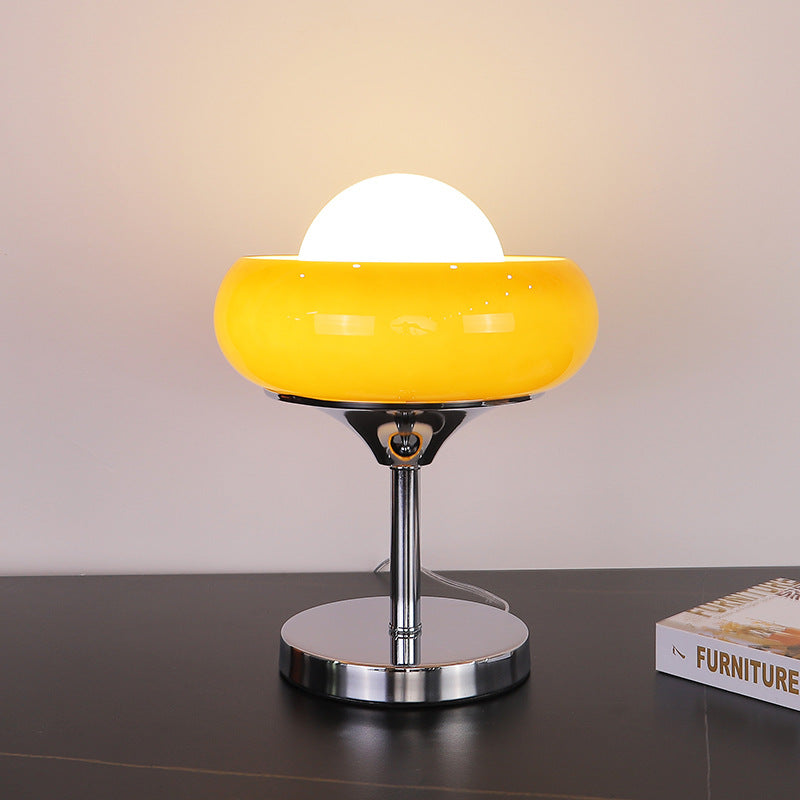 Morandi moderne høj gulvlampe i farvet glas