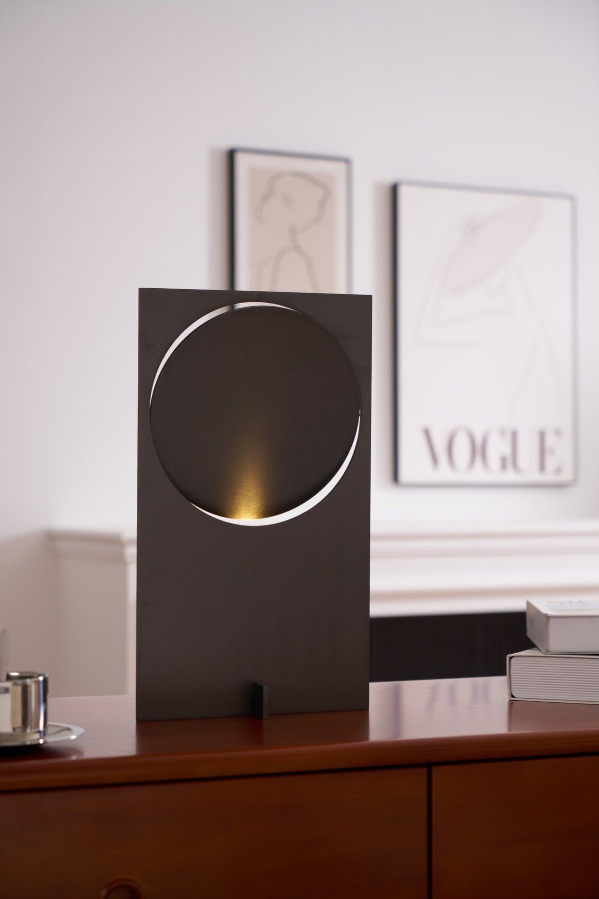 Candeeiro de mesa Terieriella com disco rotativo