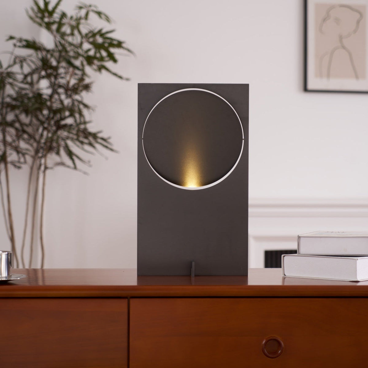 Candeeiro de mesa Terieriella com disco rotativo